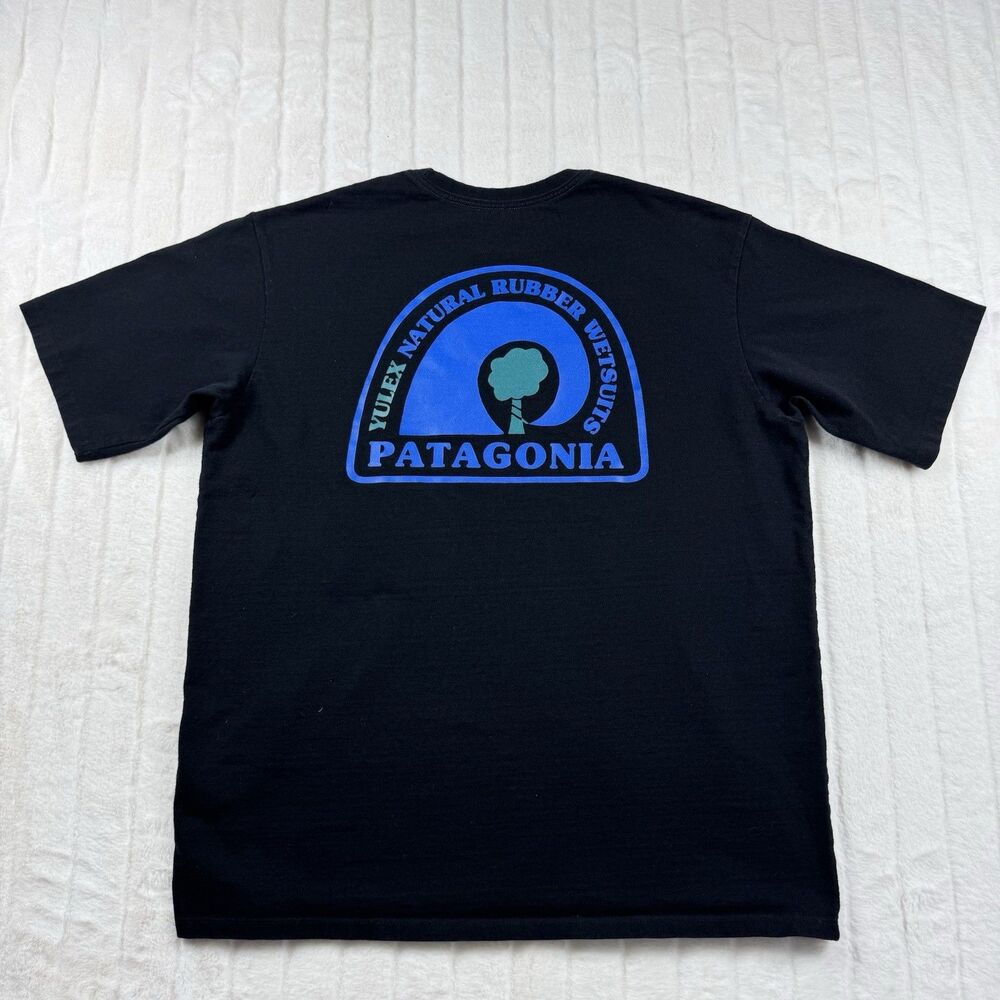 Patagonia Rubber Tree Responsibili-Tee Yulex Graphic T-shirt Black Men's Small